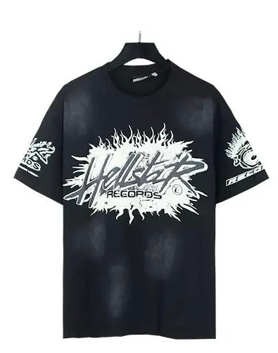 HELLSTAR (playera records black)