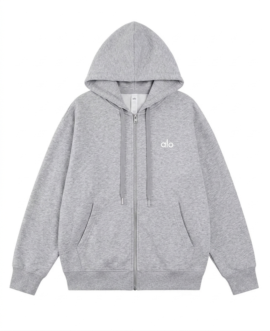 ALO (full zip Hoddie gray)