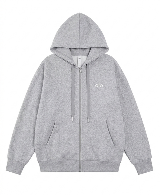 ALO (full zip Hoddie gray)