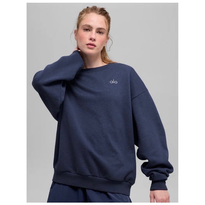 ALO CREWNECK SWEATER Navy blue